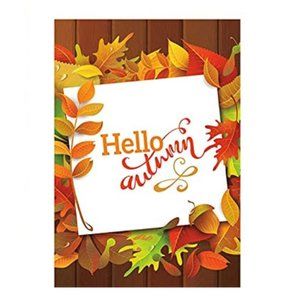 Hello Autumn garden flag